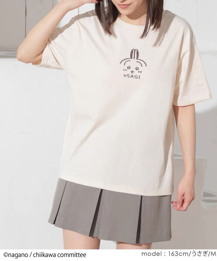 Chiikawa 吉伊卡哇|精致立体刺绣角色图案T恤/Tshirt