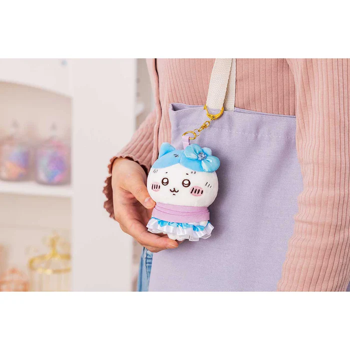 Chiikawa 吉伊卡哇|Otaku Goods - Chiikawa Caught Mascot Hachiware捆绑小八毛绒玩偶挂件/包挂|约H120×W80×D55mm