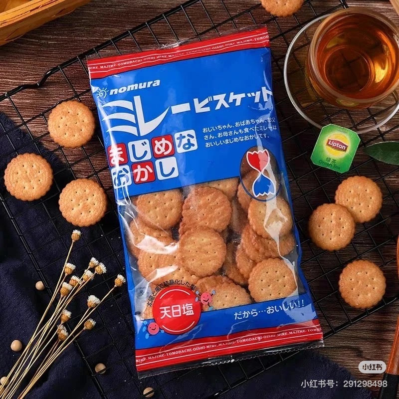 Nomura野村|野村天日盐小圆饼干/日式米勒薄脆/零食|120g【24.21】