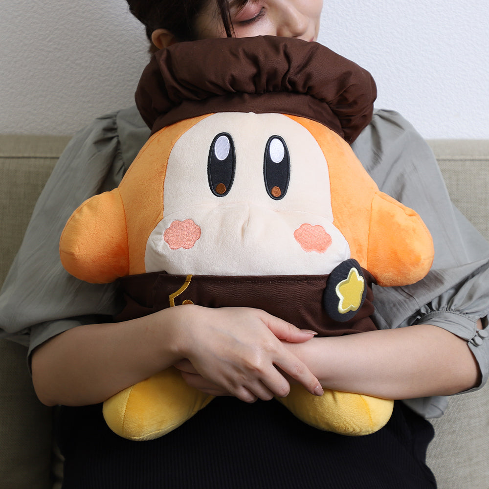 Kirby|cafe厨房限定咖啡色厨师服公仔L号|約H380×W300×D270mm