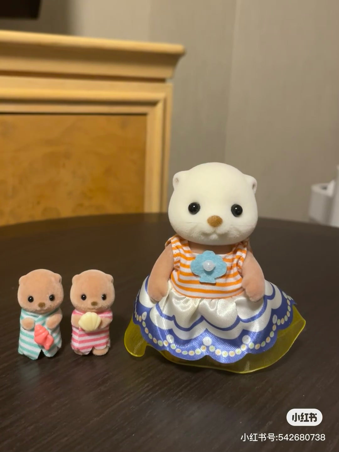 SylvanianFamilies森贝儿家族|Sea Otter Family海獭家族系列/双胞胎一家四口套组/玩具/过家家5803