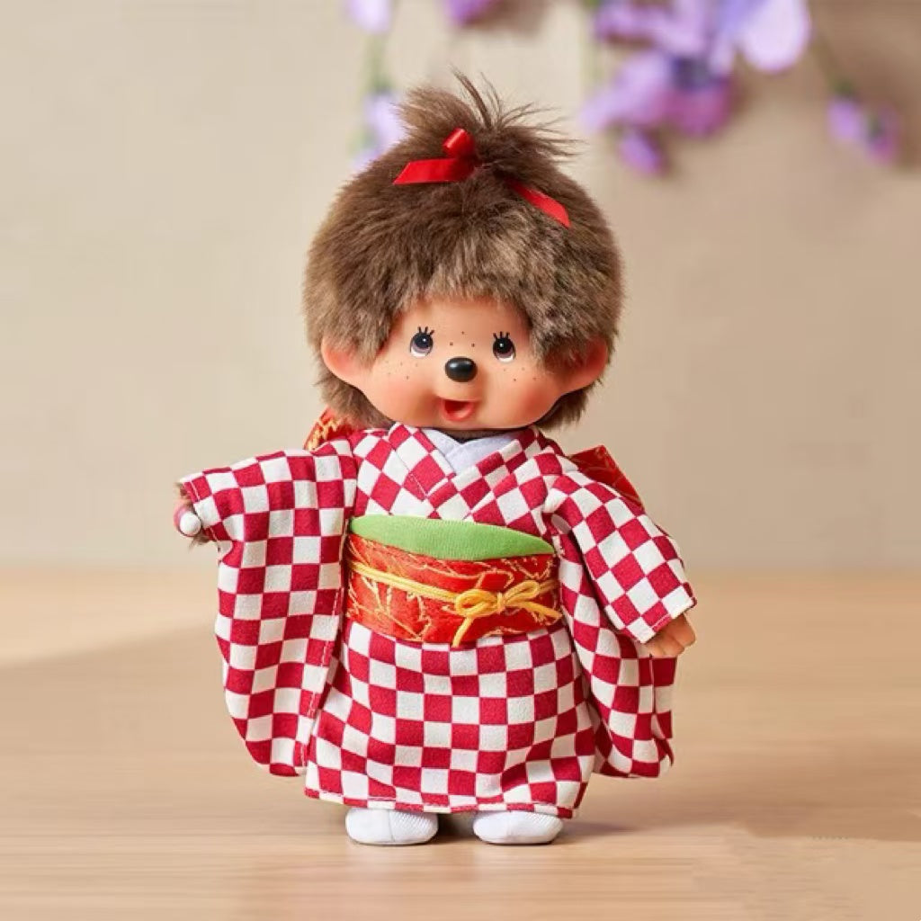 Monchhichi|Checkered Kimono Plush Dolls/Plush Toy