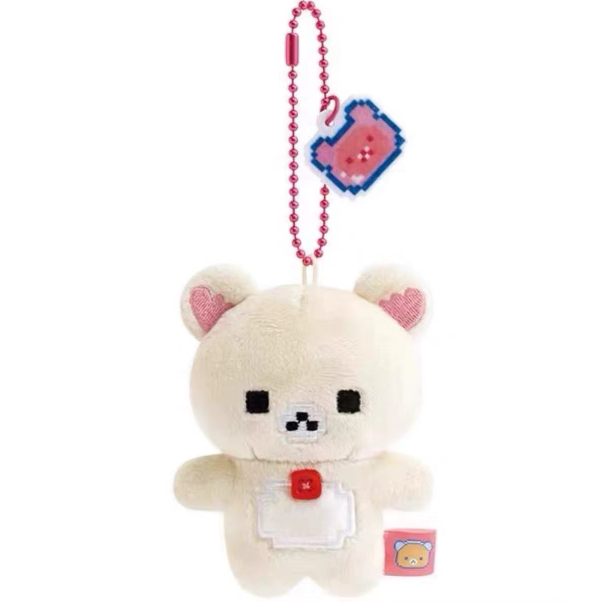 Rilakkuma|Gaming Pixel Art Mascot Holder /Plush Keychain|85 x 65 x 35 approx.