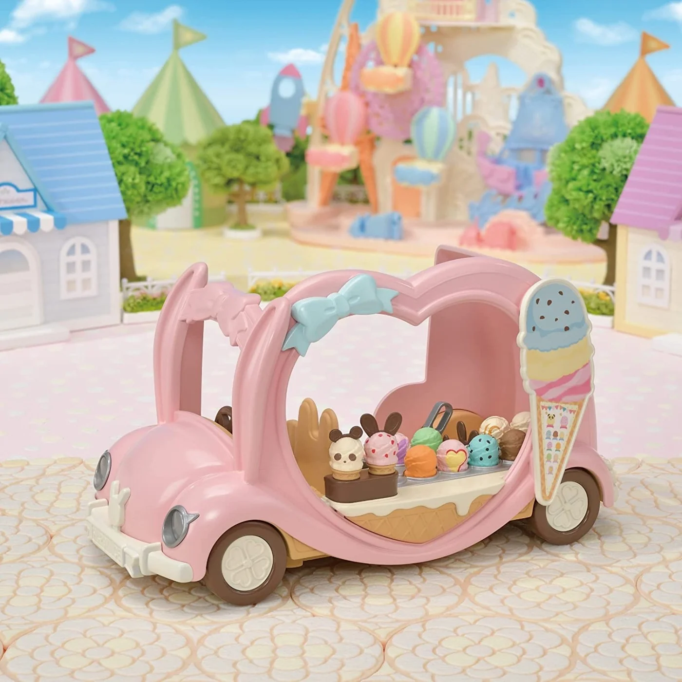 SylvanianFamilies森贝儿家族|Ice Cream Van- Dollhouse Playset冰淇淋车套装玩具/过家家5651