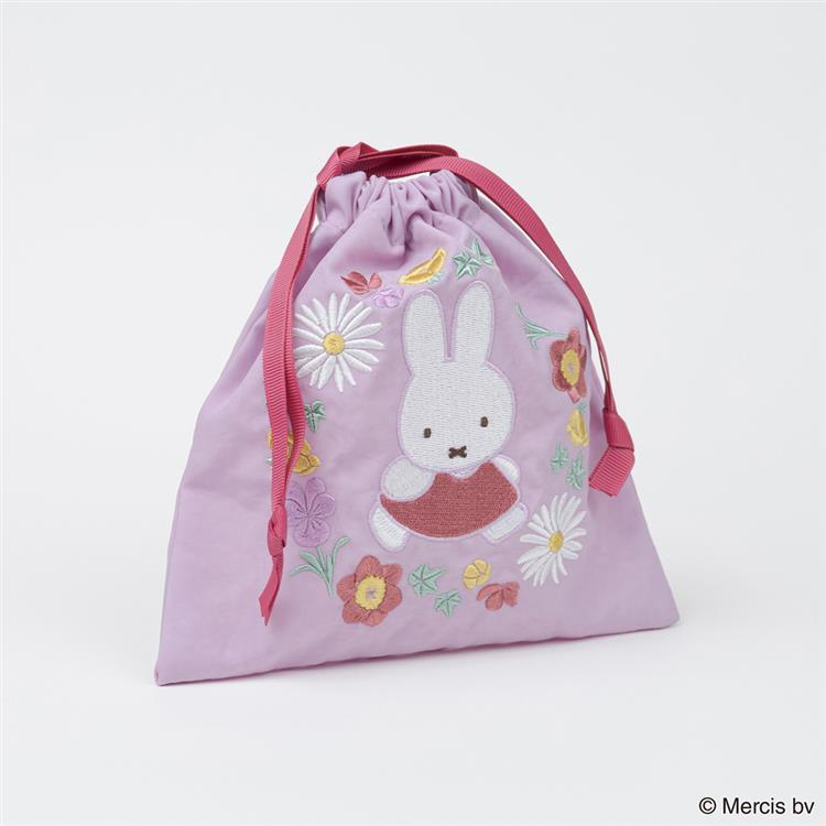 Miffy|EMBROIDERY DRAWSTRING BAG |180×180mm approx.