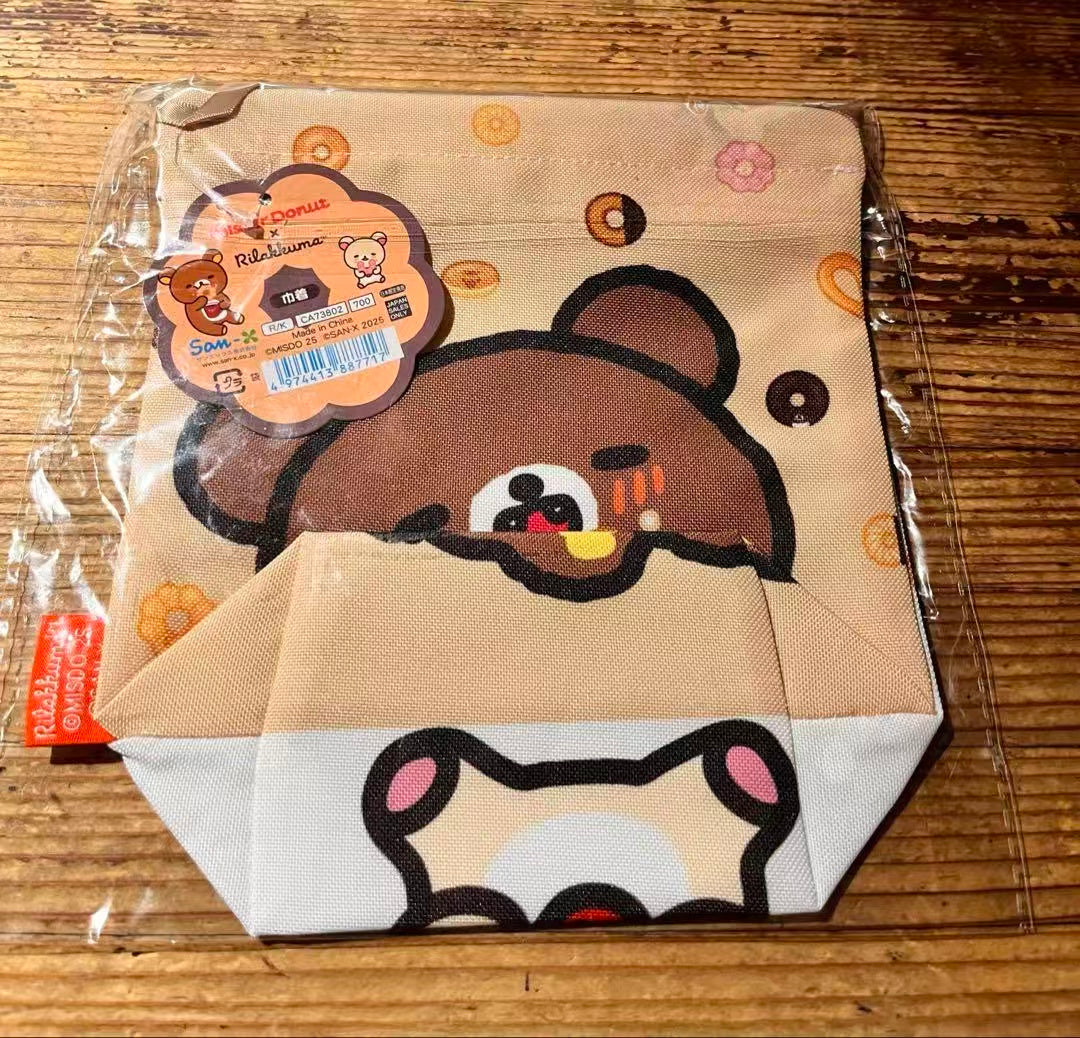 Rilakkuma|Mister Donut drawstring bag|185×170×70mm approx.