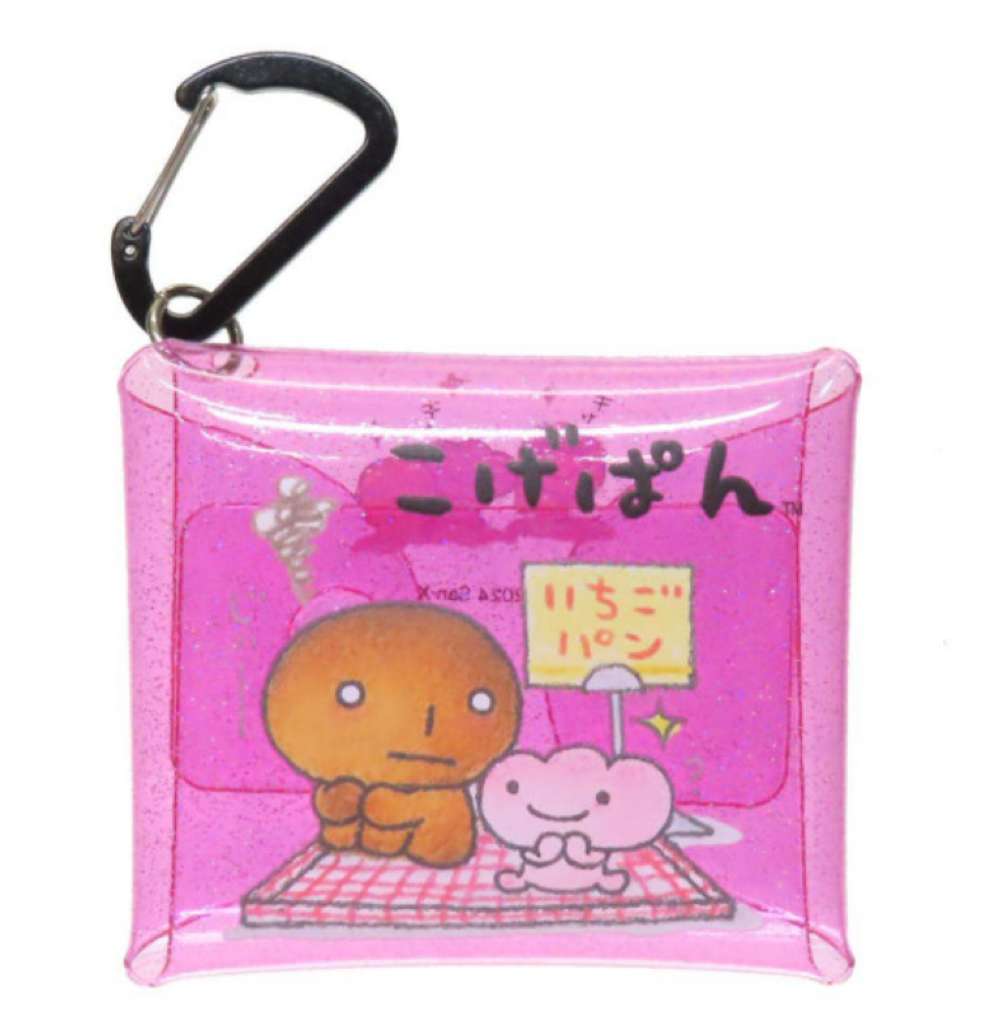 San-X|Clear Multi Case (SS) - Kogepan烤焦面包登山扣细闪PVC透明防水小挂包/钥匙包/卡包|約W90×H75×D20mm