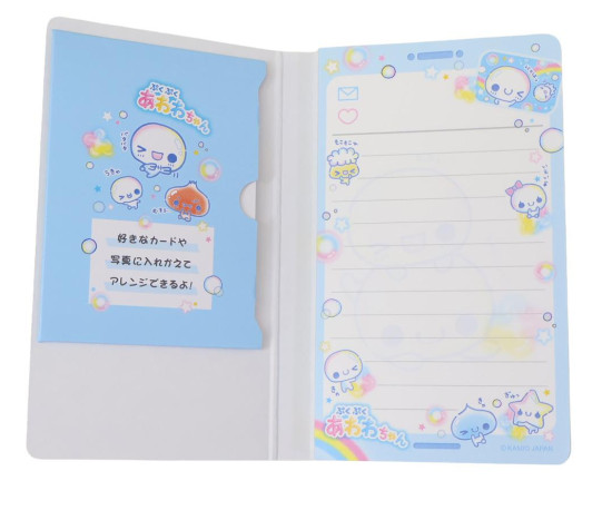 Q-LiA|Heisei Retro Flip Phone Style Kamio Memo Pad Pukupuku Awawa-chan|75×128×10mm approx.