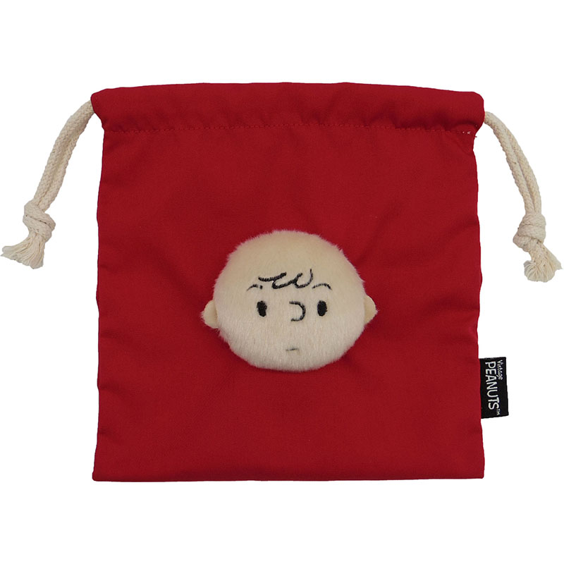 Snoopy|PEANUTS Boa Face Drawstring Bag|H18 x W18 x D3cm Approx.