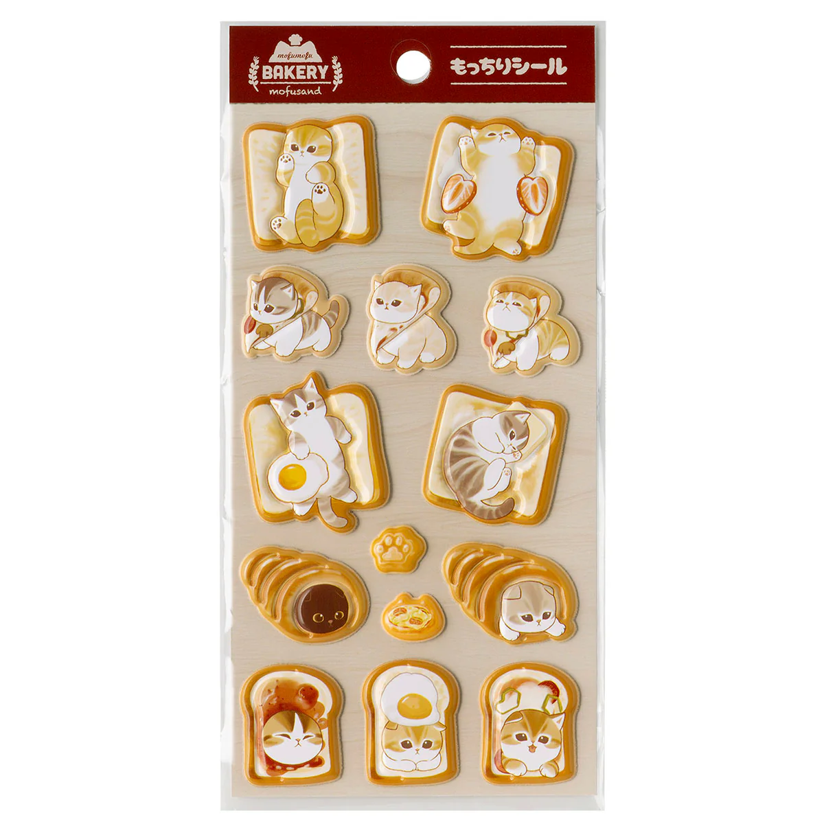 Mofusand|Mofumofu Bakery Mochi Sticker|H190 x W90 mm approx.