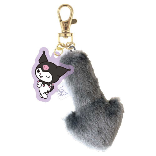 Sanrio|Acrylic Attached Tail Charm Mascot Holder /Plush Keychain|8cm x 6cm x 0.5cm approx.