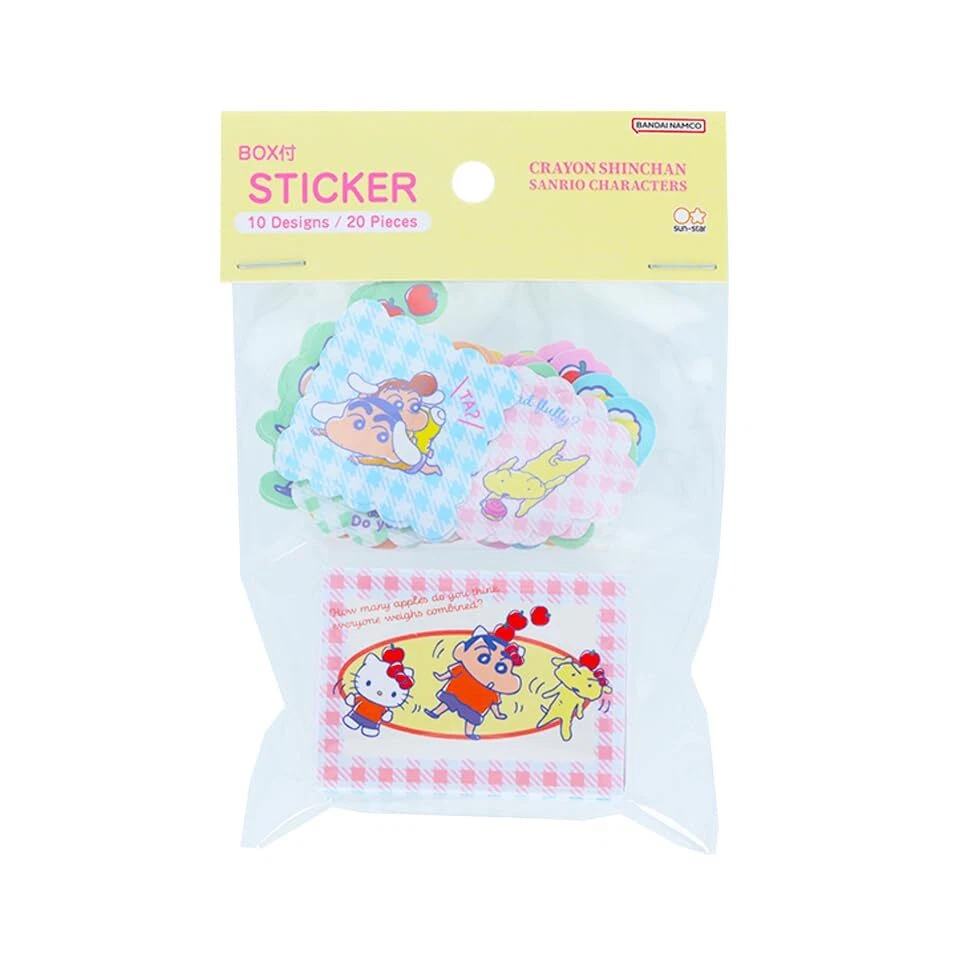 Crayon shin-chan|Sanrio × Crayon Shinchan Boxed Flake Sticker|20 sheets