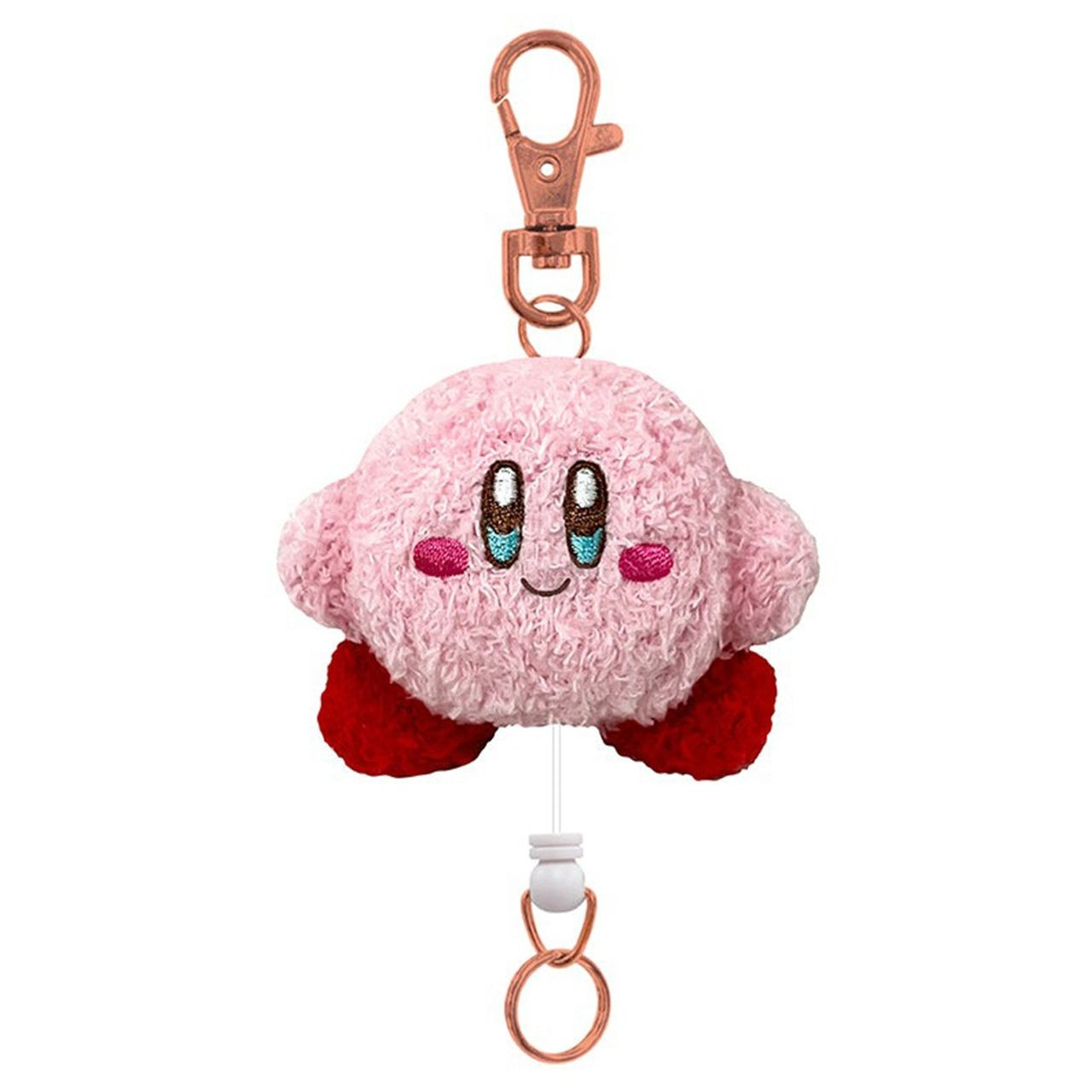 Kirby星之卡比|The Stars Fluffy S Mascot Reel KH超可爱星之卡比可伸缩毛绒玩偶钥匙扣挂件/包挂|约H14×W8×D5cm