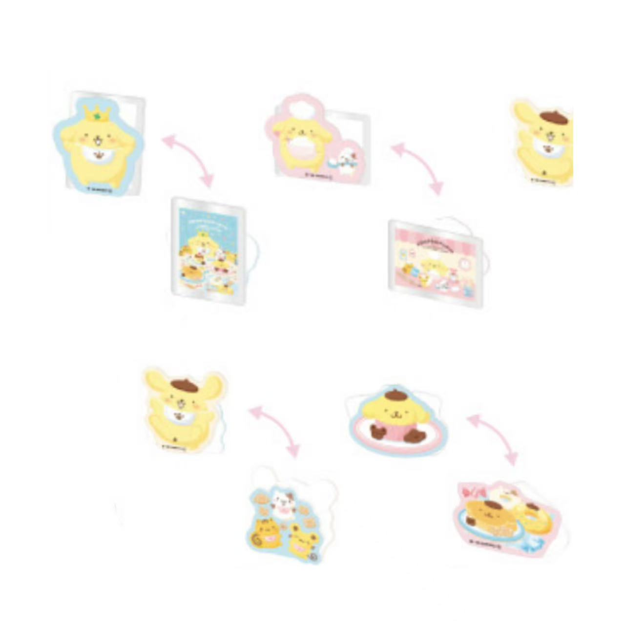 Sanrio|Pompompurin 30th Anniversary POP UP Sweets Party REVERSIBLE ACRYLIC CLIP