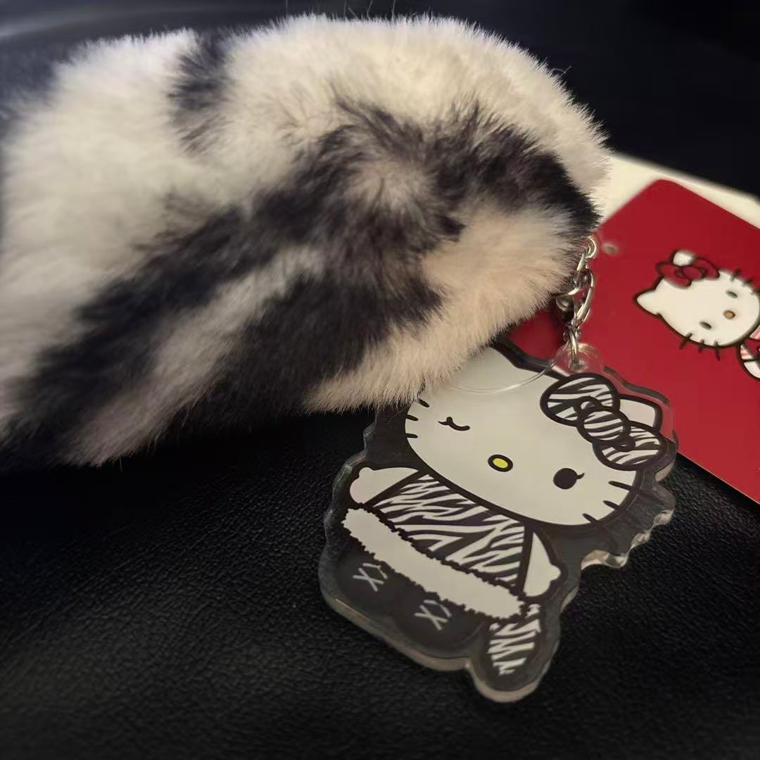 Hello Kitty|Gogo Gal Collection Dangling Tail Mascot Holder /Plush Keychain