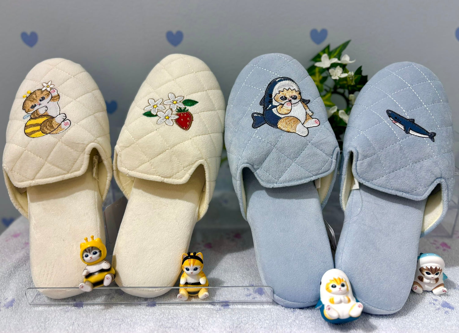 Mofusand|Room Slippers - Shark Cat Nyan|Free size (up to 24cm approx. )✔️