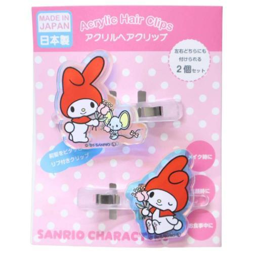 Sanrio|Aurora Acrylic Hair Clip Set|40×40mm approx.