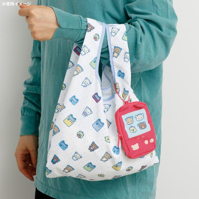 Rilakkuma|Gaming Pixel Art Eco Shopping Bag & Mascot Pouch|380×260×50mm approx.