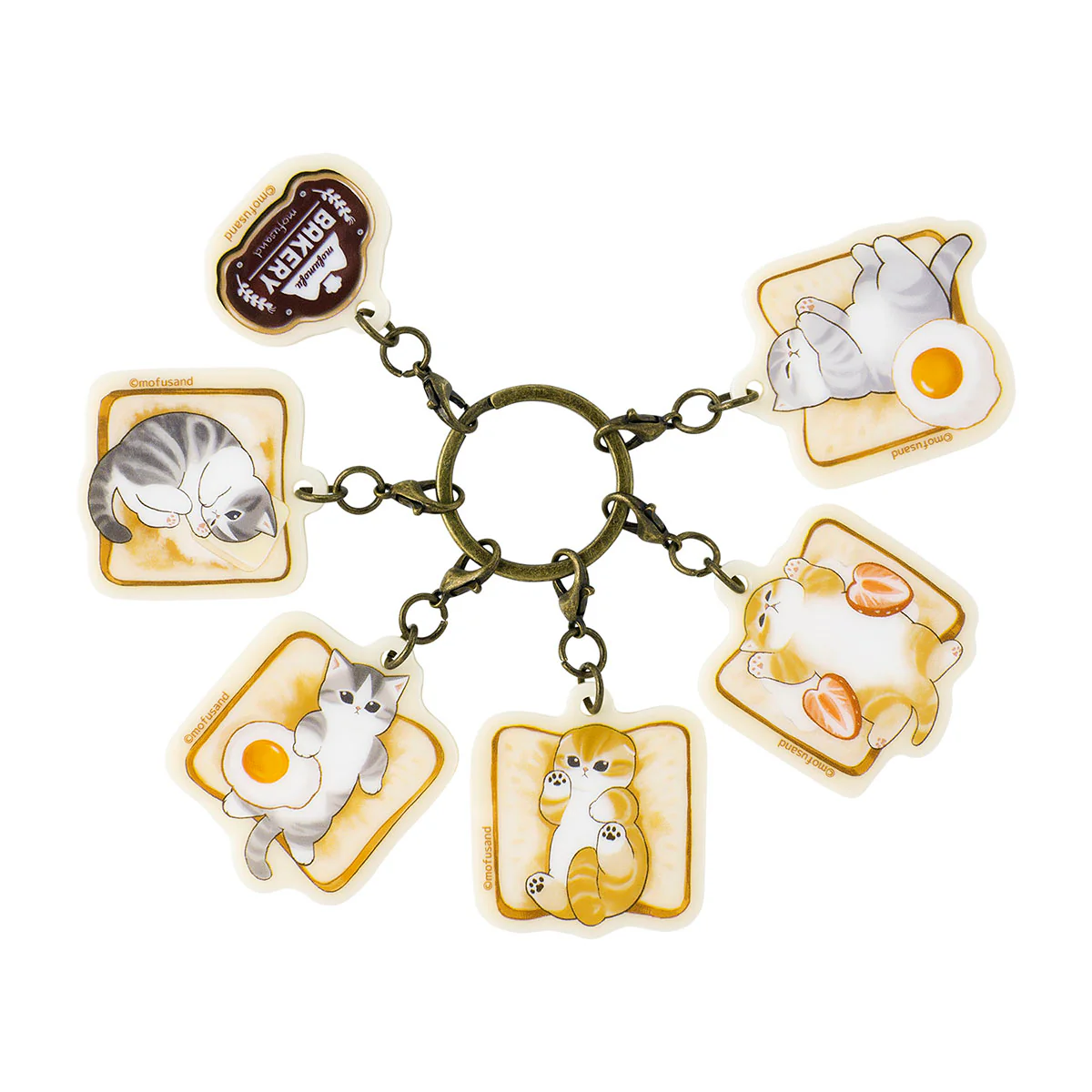 Mofusand|Mofumofu Bakery 6-piece Acrylic Charm Set|H44 x W38mm approx.
