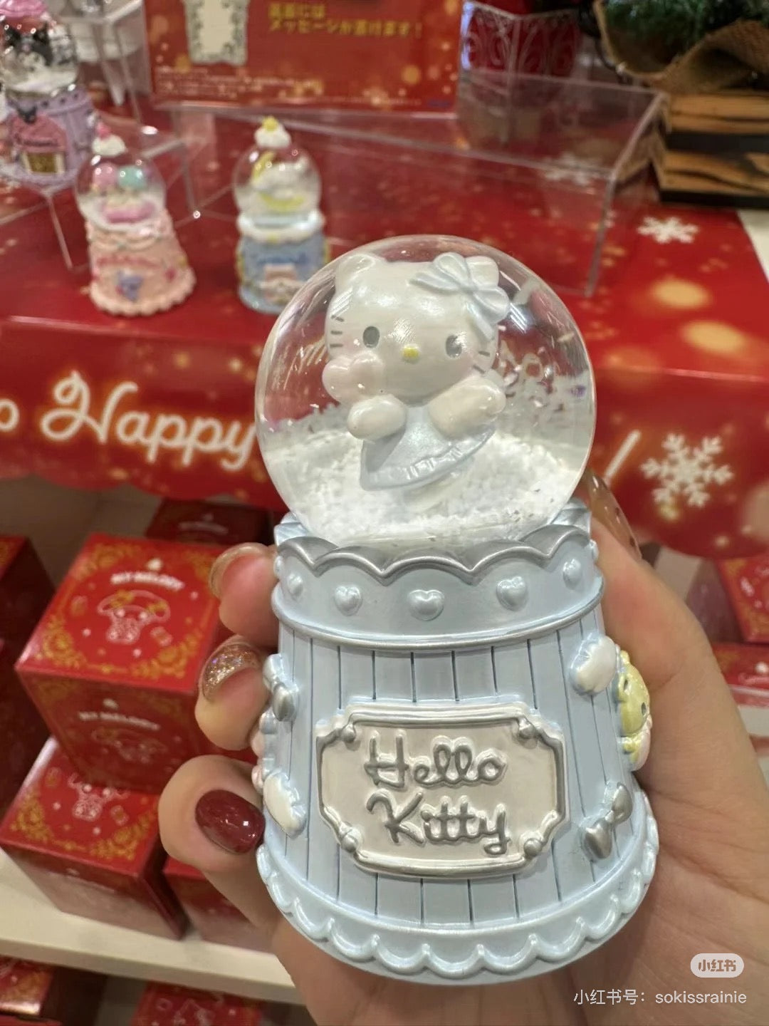 Sanrio三丽鸥|Snow Globe (S) 2024年圣诞限定可爱角色小号水晶球|约5.5×5.5×9.5cm