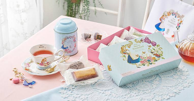 Disney|爱丽丝梦游仙境Alice Sweet Garden甜蜜花园茶会特辑超美水色杯盘组/超美礼物盒|杯約 高さ6.5×幅12.2×奥行き9.5(cm)