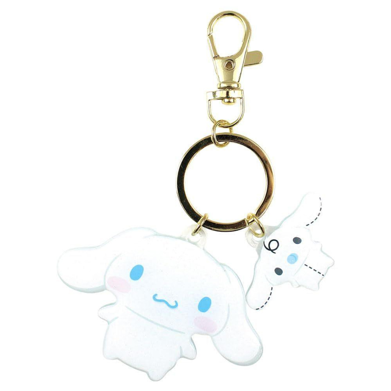 Sanrio|Die-Cut Twin Keychain/Keyring|1.3 x 7.9 x 8.7cm approx.