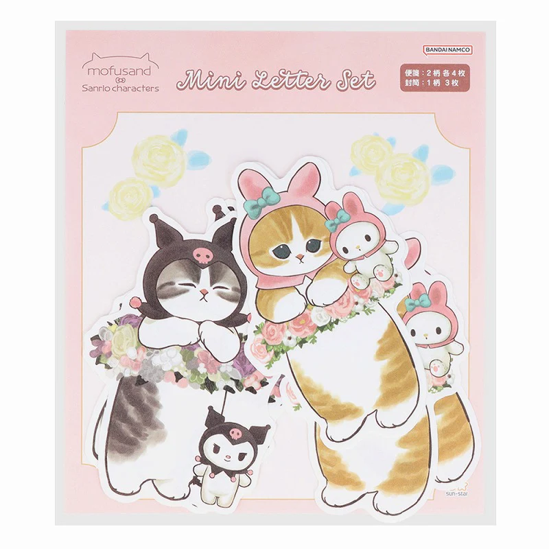 Mofusand|Sanrio Characters Die-Cut Mini Letter Set