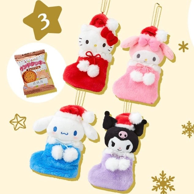 Sanrio三丽鸥| Cookie & Boot Mascot / Christmas圣诞节限定可爱角色靴子造型糖果袋/含一袋小饼干|约11×4.5×20cm