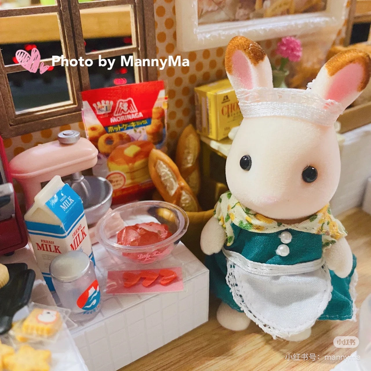 SylvanianFamilies森贝儿家族|Calico Critters Forest Kitchen Chef & Waitress Set巧克力兔厨师服务员套装/玩具/过家家