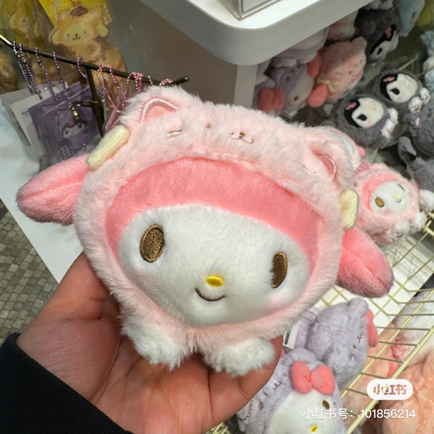 Sanrio|2024限定肉球猫咪/猫咪日系列可爱大脸挂件/包挂|约11.5 x 9.5 x 6.5cm