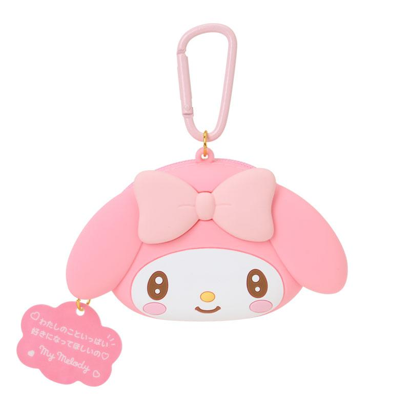 Sanrio|Character Grand Prix 3rd Edition I want you to love it a lot!Face-shaped Silicone Mini Accessory Pouch|12×3.5×6cm approx.