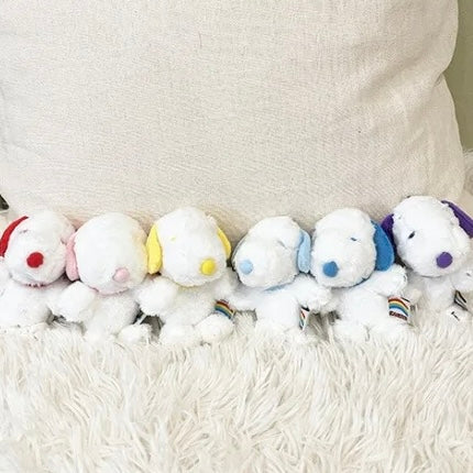Snoopy|PEANUTS Rainbow Color Mascot Holder /Plush Keychain|H12×W7×D7cm approx.