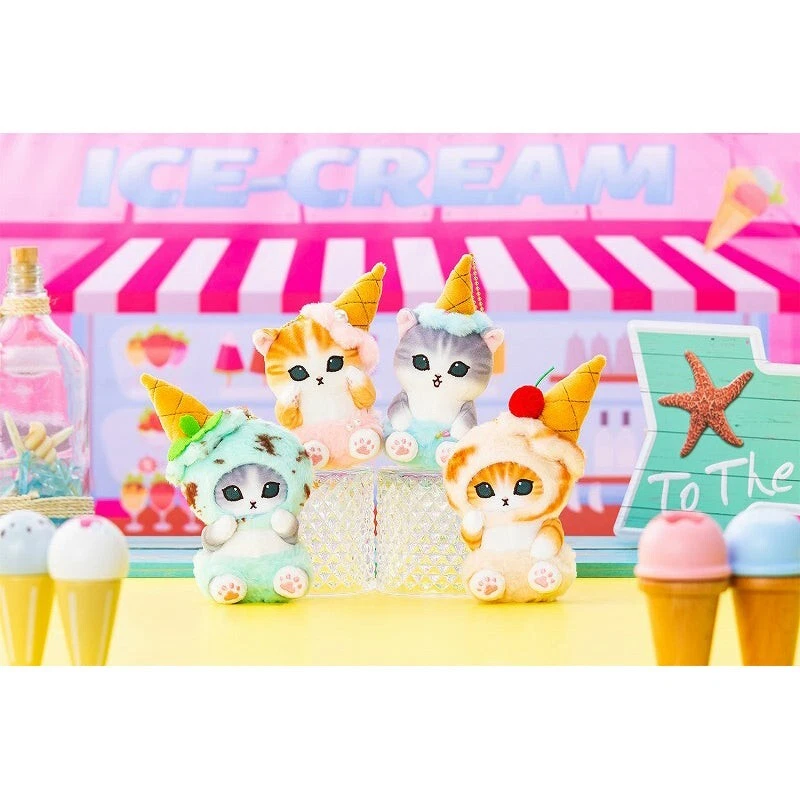 Mofusand|Ice Cat Caramel Mascot Holder /Plush Keychain|140×70×90mm approx.