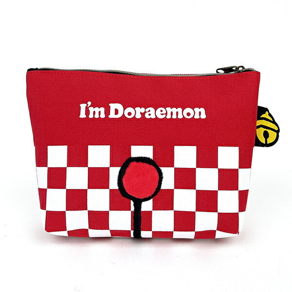Doraemon哆啦A梦|机器猫精致刺绣大脸图案化妆包/收纳包/porch|约19cm×5cm×3cm