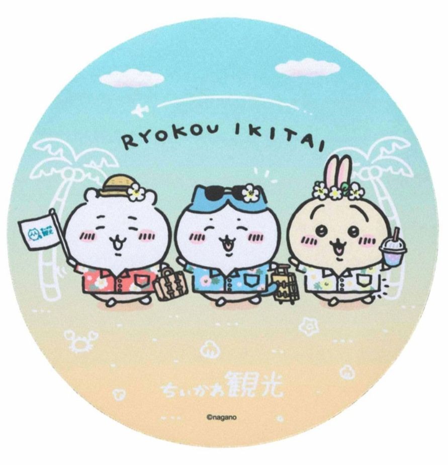 Chiikawa 吉伊卡哇|旅行观光系列鼠标垫|約200×200mm