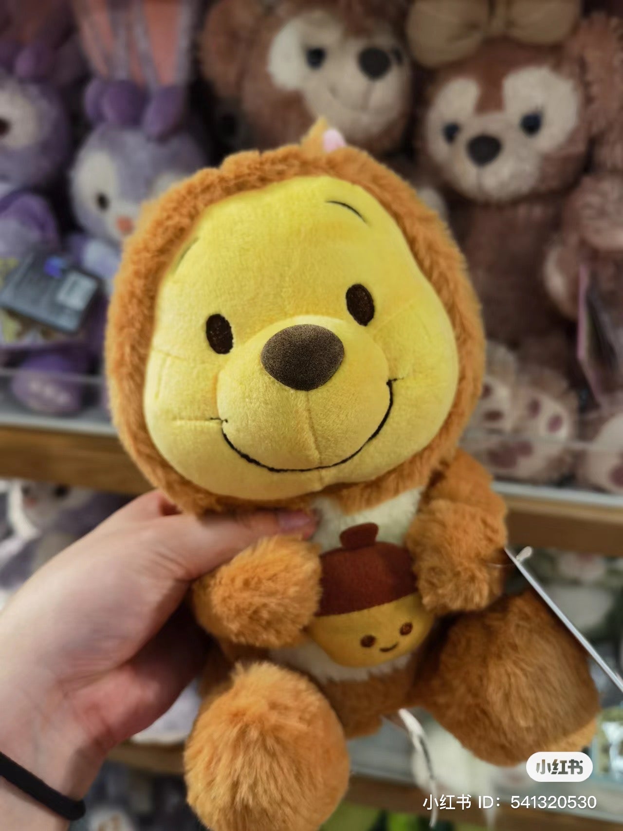 Disney SH|松鼠噗噗/维尼公仔/玩偶/帽帽可脱|S号