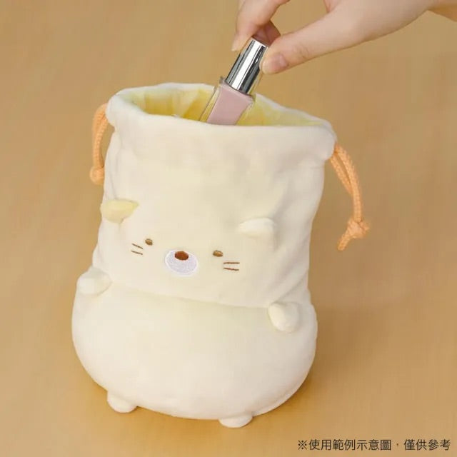 Sumikko gurashi角落生物|肥美大肚腩系列巾着/束口袋/圆滚滚的肚肚像慢回弹手感可捏捏|約190×170×70mm