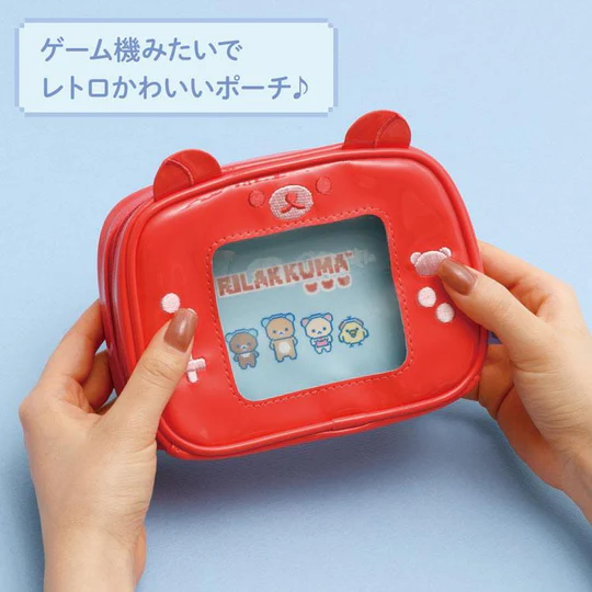 Rilakkuma|Gaming Pixel Art Vertical Cosmetic Pouch|125×165×50mm approx.