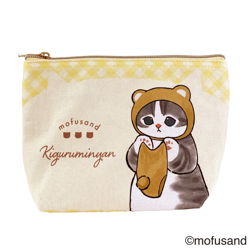 Mofusand|Cotton pouch|H130×W200×D65mm approx.