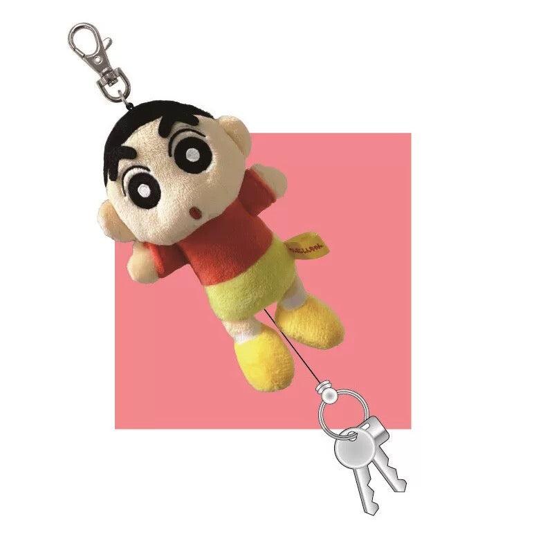 Crayon shin-chan|Reel Key Cover Mascot Holder /Plush Keychain|102x175x50mm approx.