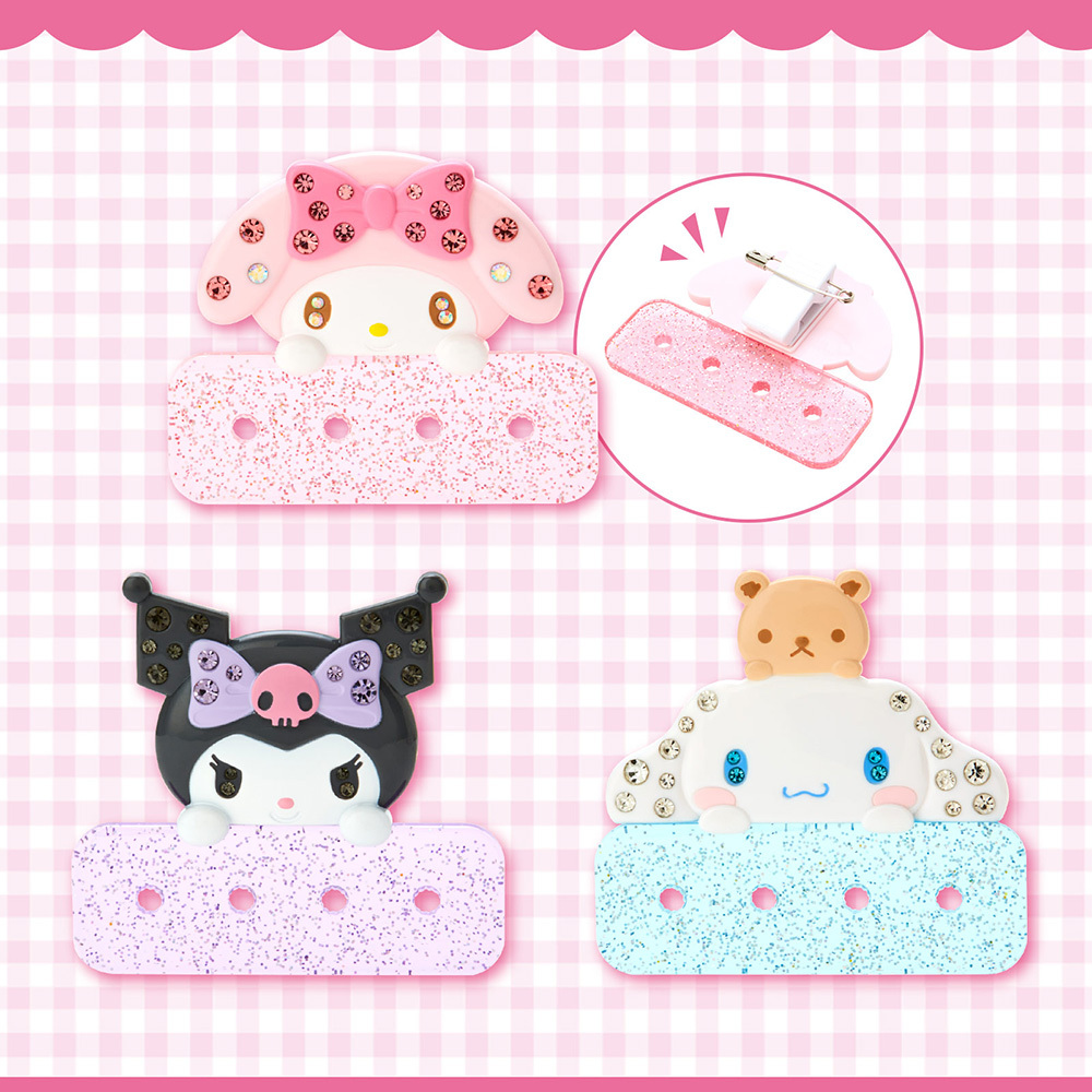 Sanrio|Custom Badge with Clip / Maipachirun|7cm×5.8cm×1.5cm approx.