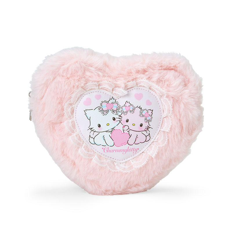 Sanrio三丽鸥|Pouch / Fluffy Heart毛茸茸爱心系列平成复古可爱角色零钱包/收纳包|约18×4.5×14.5cm