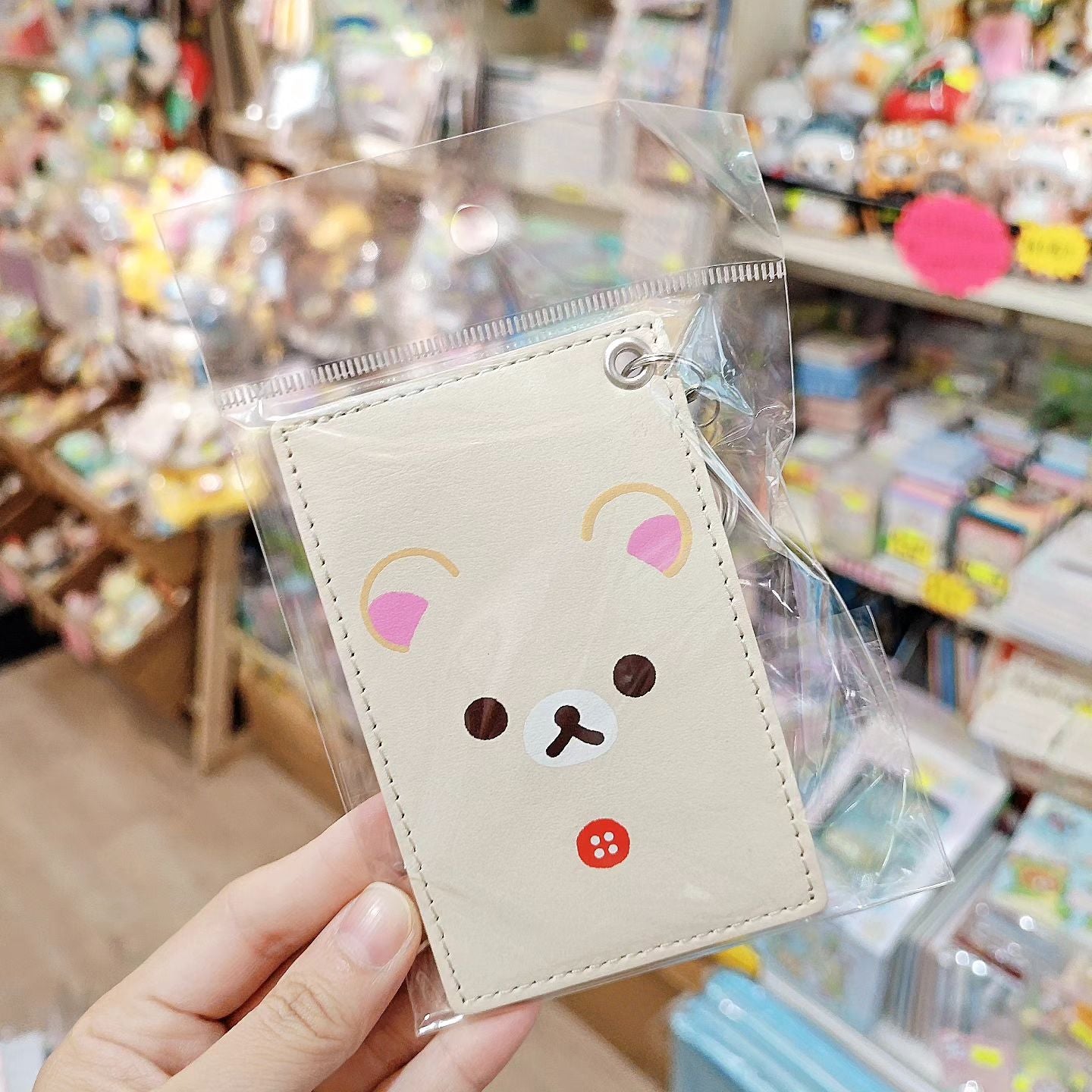 Rilakkuma轻松熊|皮质感角色大头多功能卡包|约 7×11cm