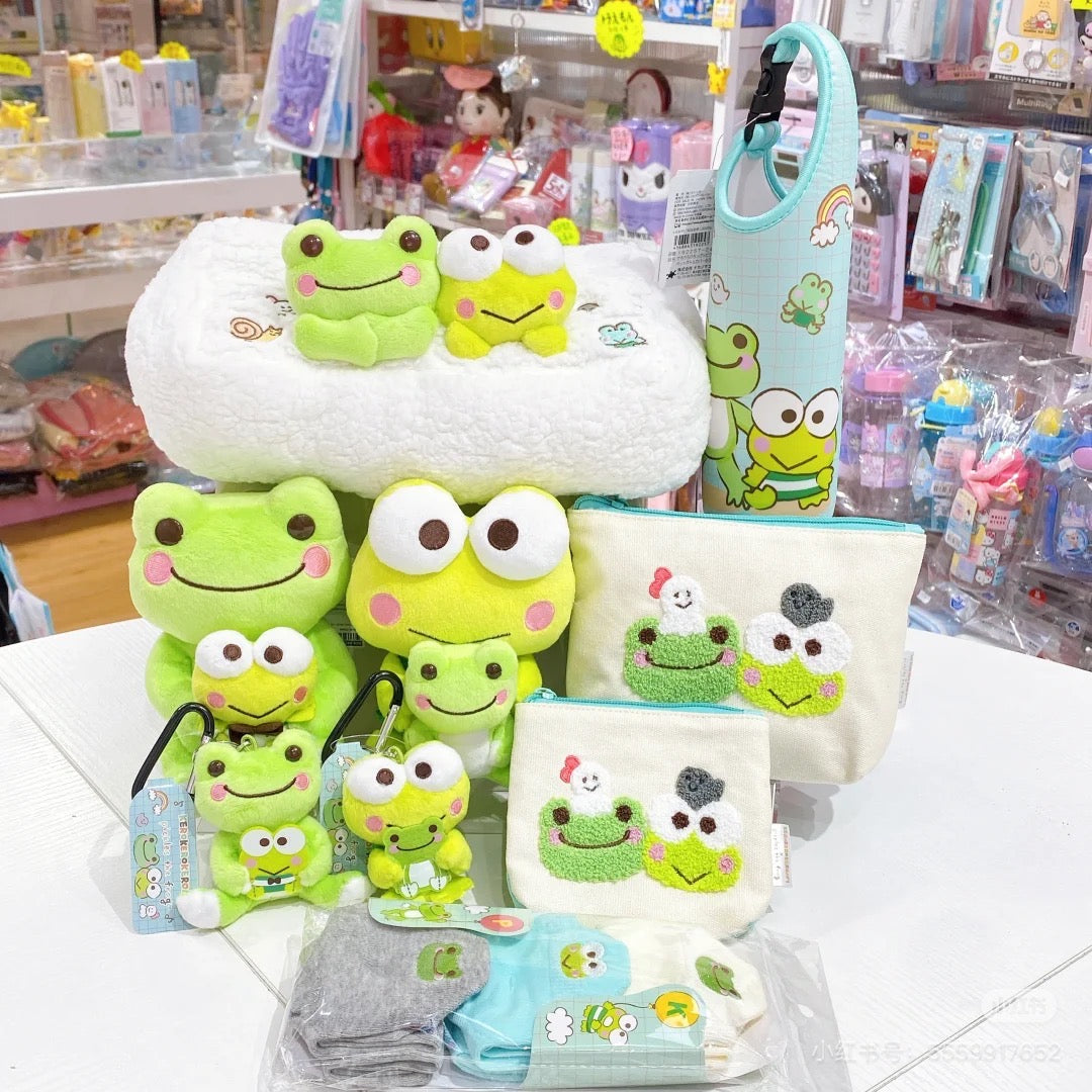 Sanrio|Kerokero Keroppi 大眼蛙 x 泡菜蛙联名纸巾盒|约30.5 x 17 x 14 cm
