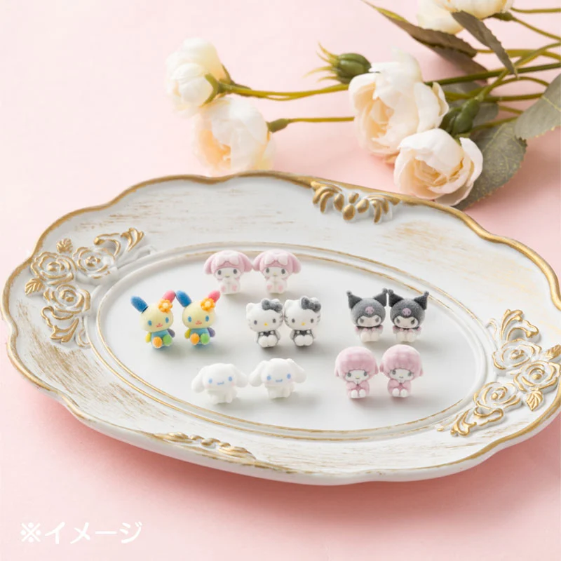 Sanrio|Characters Flocky Earrings Set|1.5×1×1.5cm approx.