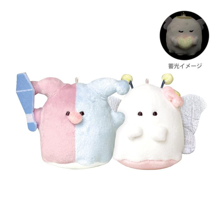 Nico Nui|Obakane Nico Nui Keychain幽幽家族可爱角色磁吸毛绒玩偶钥匙扣/挂件/1对|约15cm×13.5cm×6cm
