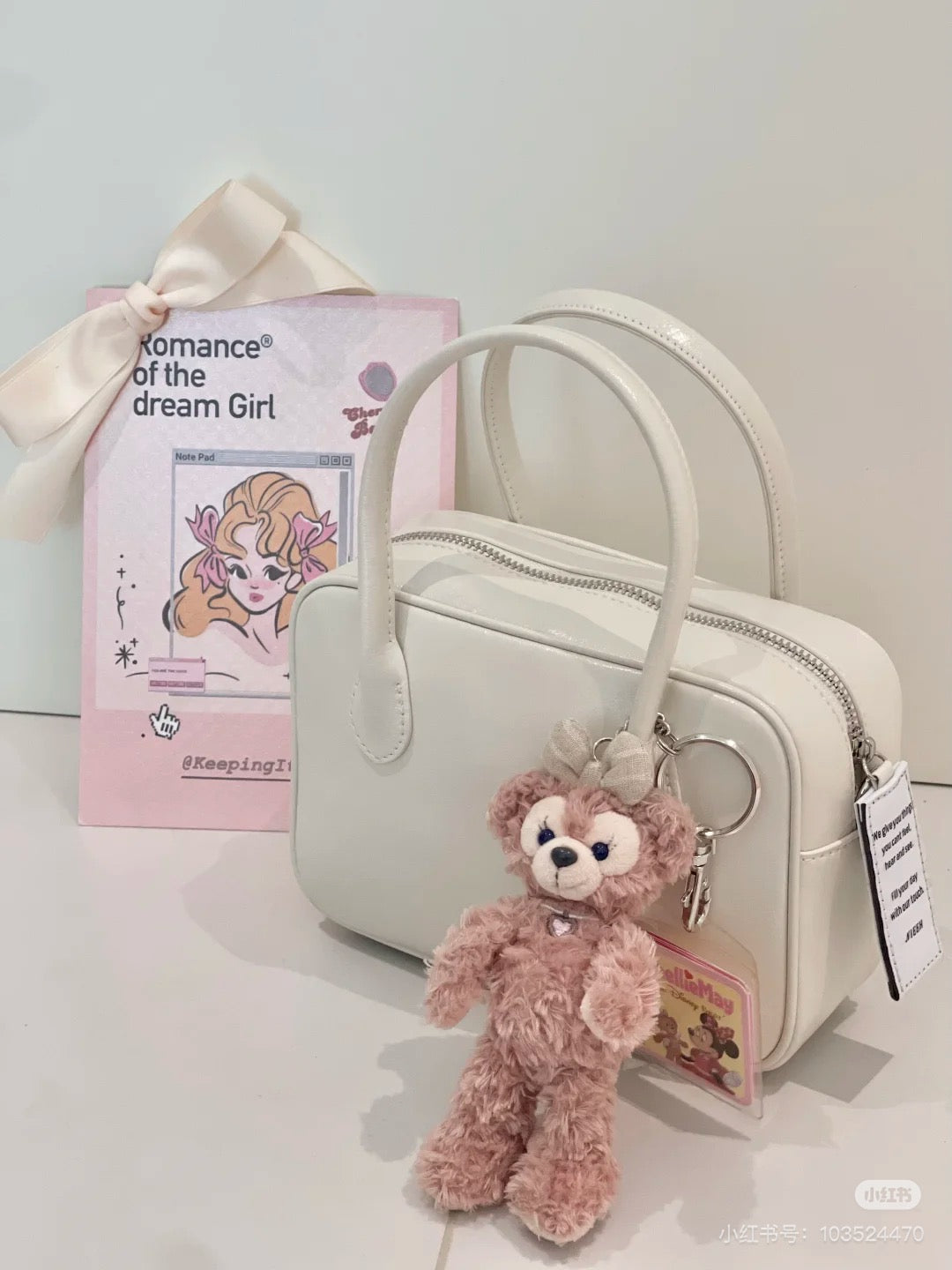 Disney迪士尼|ShellieMay雪莉玫/玫玫爱心项链站姿毛绒玩偶挂件/包挂