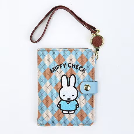 Miffy|CHECK Series Card Holder Pass Case|W80×H115×D15mm approx.