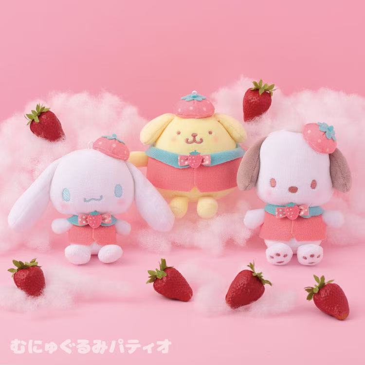 Sanrio|Strawberry Cheek Squishy Mascot Holder /Plush Keychain|Height Approx. 10cm
