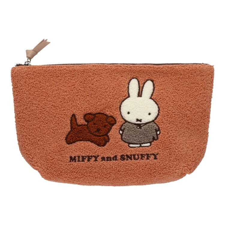 Miffy米菲|Miffy and snuffy 毛茸茸大容量化妆包|约H18×W28×D4cm